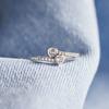 CAOSHI Chic Two-tone Style Finger Ring Female Engagement Jewelry with Brilliant Zirconia Fashion Thin Accessories for Wedding