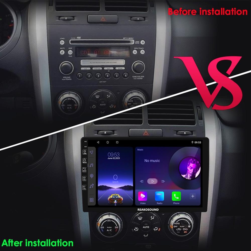 Reakosound 1 Din 9"/10.1" Inch Andriod Car Radio Multimedia Player Bluetooth GPS Navigation WIFI DSP FM Support Carplay