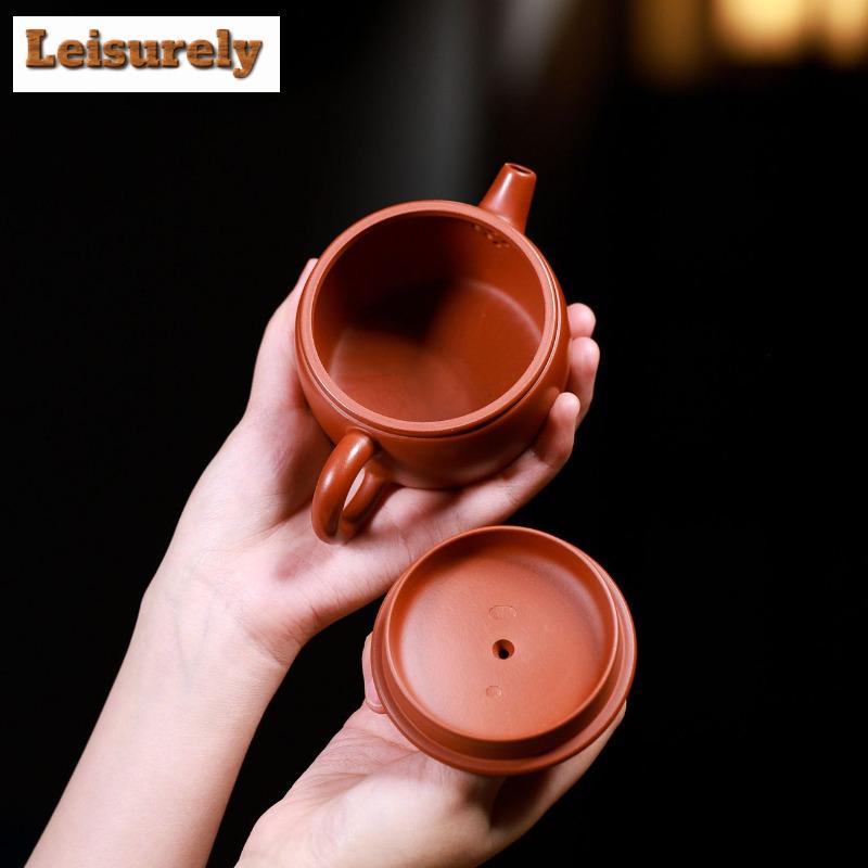 200ml Yixing Purple Clay Teapots Handmade Large Caliber Pot Raw Ore Dahongpao Mud Kettle With Filter Chinese Zisha Tea Set Tea