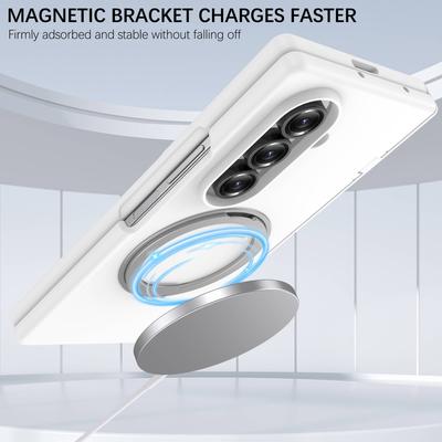 Pour Samsung Galaxy Z Fold 7 Étui Magnétique, Protection Intégrale 360° avec Support Intégré, Protecteur d'Écran Intégré, Protection de la Charnière