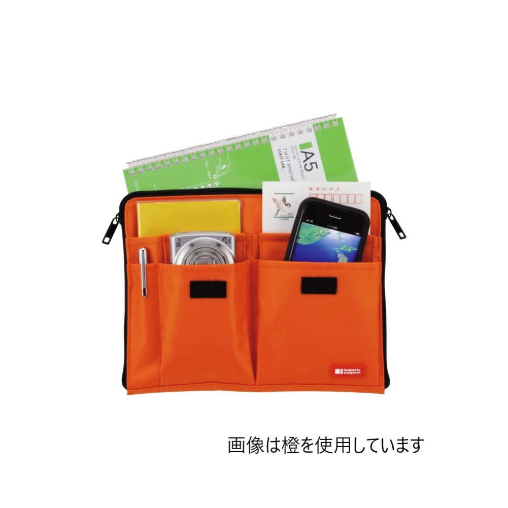 LIHIT LAB Tasche in Tasche Innentasche A5 Indigo A7553-11N - Kompakte Organisationstasche für Reisen