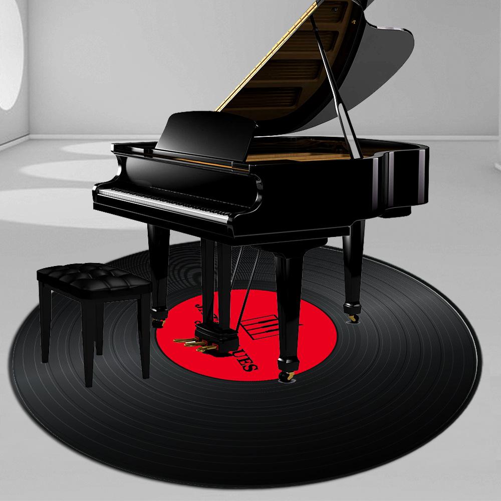 Round Piano Carpet Giveaway Floor Mat Musical Instrument Promotional Item Qin Shop Gift Company Quick Manufacturing