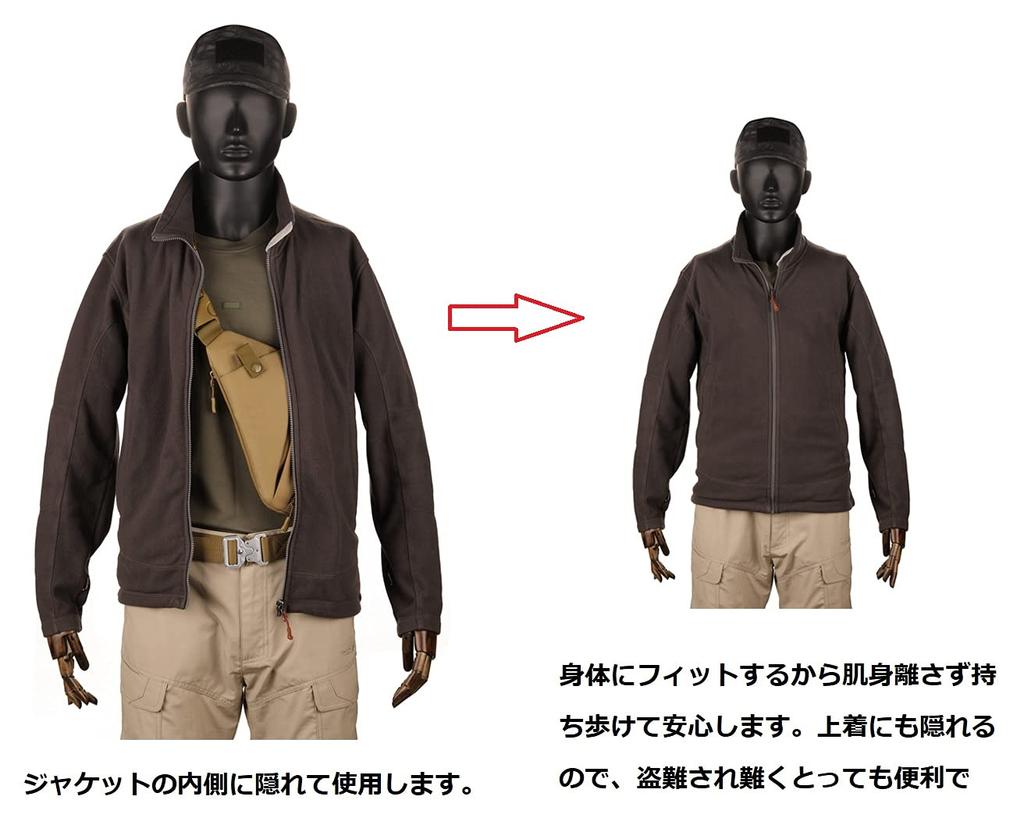 PHOENIX IKKI Underarm Fits a Tactical Shoulder Body Crossbody Right Shoulder Brown Anti-Theft Bag, 7.9-inch iPad, Slim, Hidden, Bag, Bag, Bag, Bag,