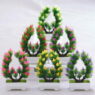 Plastic Artificial Bonsai Restaurants Weddings 22*12cm