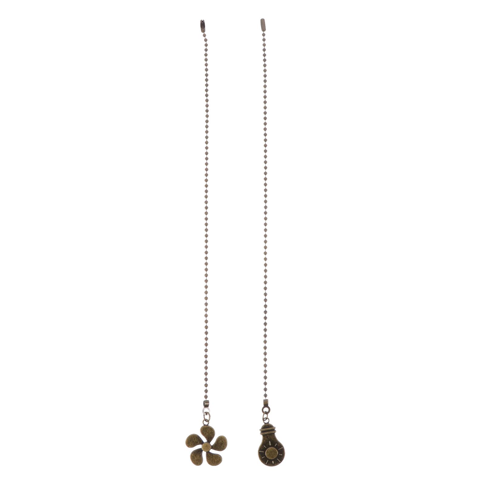 2Pcs Light Pendant Chain Extension Beaded Fan Pull Ceiling Fan Chain Ball Ceiling Light Pull Zinc Alloy Durable Practical Long
