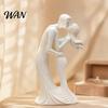 Küssendes Paar Kunstskulptur 3D-gedrucktes Ornament, Moderne minimalistische Liebesstatue, Elegante Wohnaccessoires für Schlafzimmer Romantische Wohnzimmerdekoration