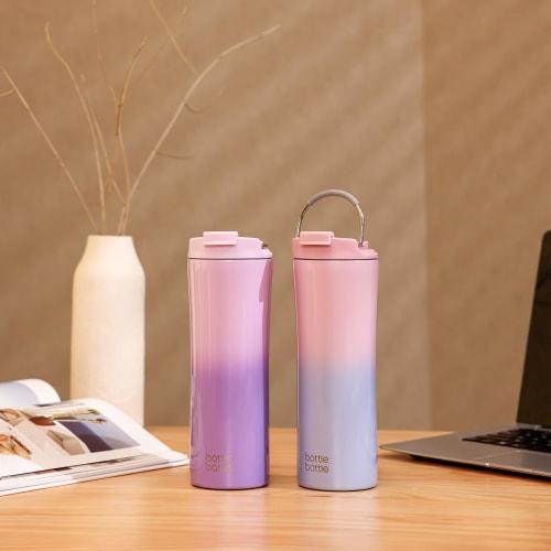 530ml Vacuum Insulated Tumbler with Straw, Portable Handle, Stylish Design for Outdoor Activities, Coffee, Beer, and More. Comes with Lid for Easy Hol