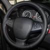 Hand-stitched Steering Wheel Cover Black Leather Car Steering Wheel Cover for BMW E70 X5 2008-2014 X6 E71 2008-2015