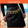 Arabic Gold Jewelry Women Alloy Acrylic Gem Waist Chain With Design Hollow