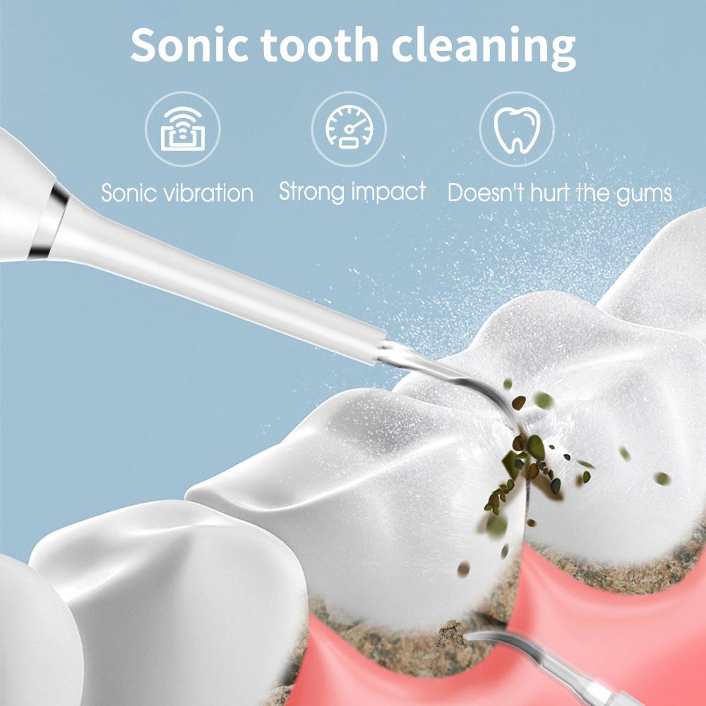 5 Modes 3200rpm/min Sonic Electric Toothbrush Dental Scaler Calculus Remover Oral Care Tool USB Charge +Intelligent Touch Switch+ Bracket  + 4 Heads