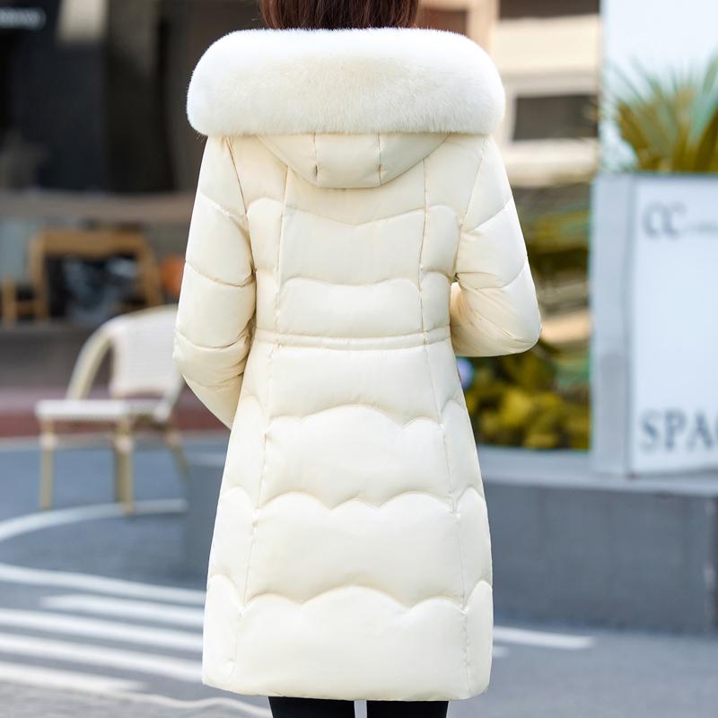 Fashion Winter Jackets Woman Long Parkas Hooded Faux Fur Collar Loose Thick Warm Women's Coats