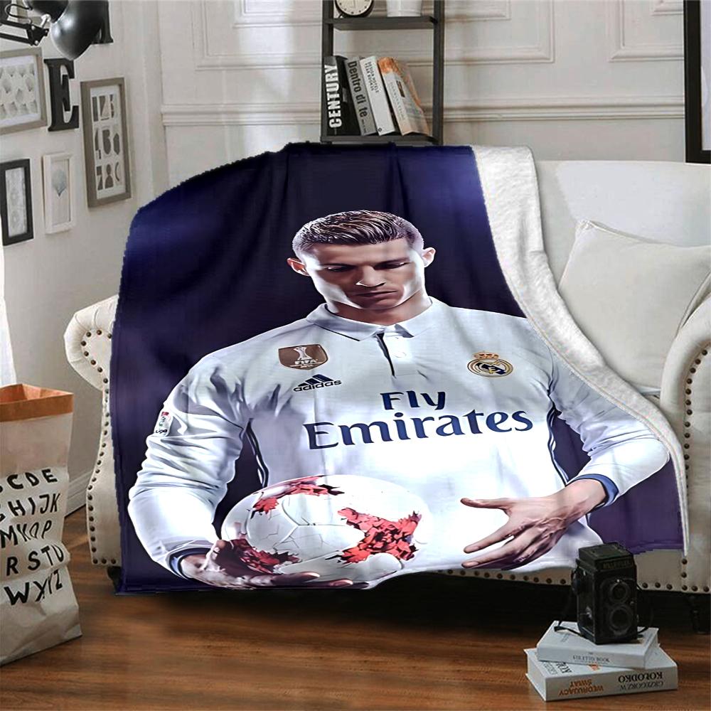 Soccer Player Action Blankets Flannel Printed Breathable Warm Throw Blanket for Home Office Bedspreads 0708a147
