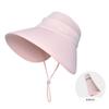 Ice Silk Summer Sun Protection Hat With Wide Brim And Letter Prints For Women