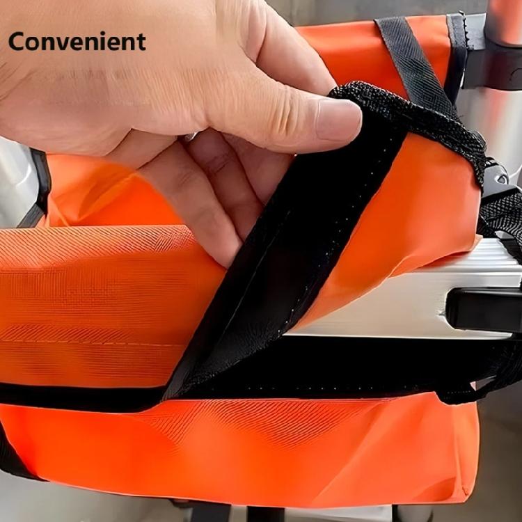 Ladder Side Tool Pouch with Secure Webbing Closures, Fabric Multi Pocket Utility Bag for Small Repair Gear, Home Projects, and Elevated Work