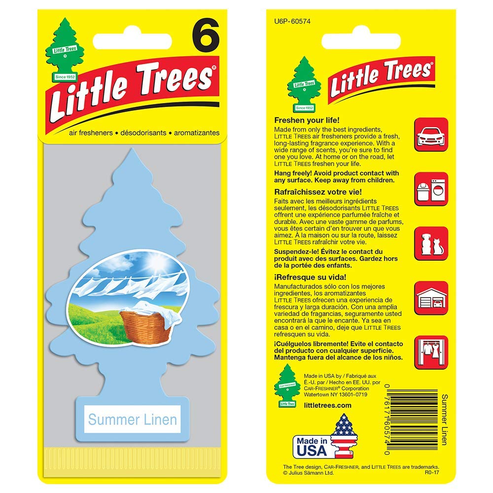 Little Tree Air Freshener 6pac [Summer Linen] Great value set