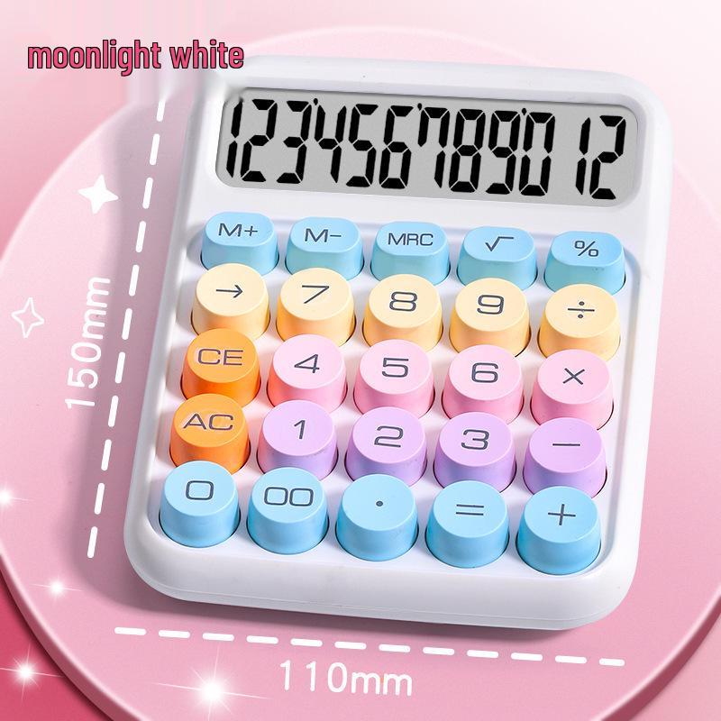 Candy Color Portable Cartoon Calculator for Kids and Office Use