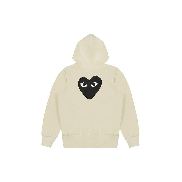Como Des Garcons Play Sudadera con capucha con cremallera Corazón Negro Grande AZ-T254-051-3