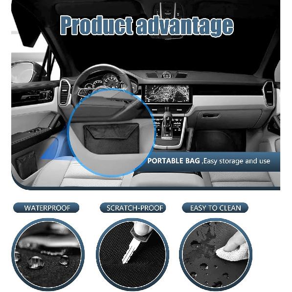 1 PC Car Windshield Snow Cover, Snap-On Waterproof and Scratch-Proof Windshield Protector, 600 D Oxford Cloth Car Window Snow Cover, Universal for