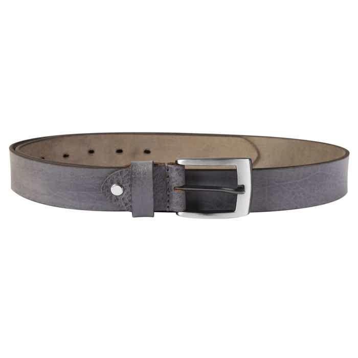 Ceinture - LEONARDO VERRELLI - LV0045 - Cuir véritable - Gris - Boucle ardillon