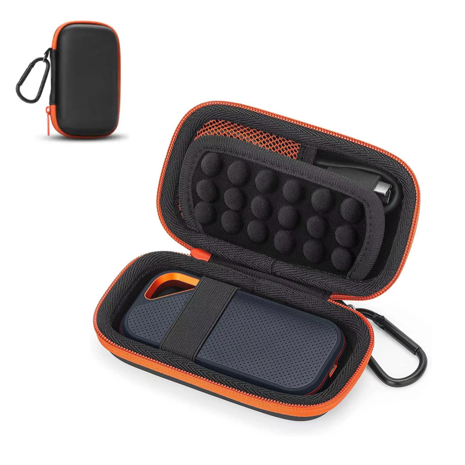 

DFsucces Multifunctional Storage Portable SSD Card Compatible Storage Small Item Earphone Cord Convenient for Travel and Business Trips Box, Case, оранжевый