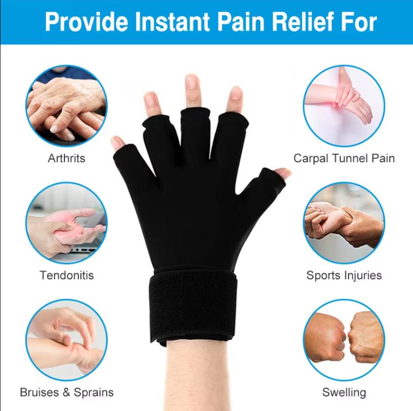Ice Pack Glove Gel Wrist Support Sports Injury Protection - Cold Therapy for Hand and Finger Shock Absorption