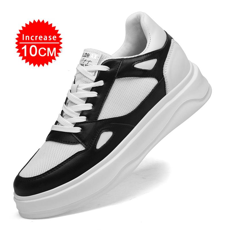 6cm 8cm 10cm Lifting Shoes Men'S Genuine Leather Platform Sneakers With Thick Sole & Hidden Height Increase Sports Casual Shoes