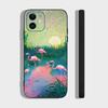 Flamingo Phone Case For IPhone 17 Air 16 15 14 13 Pro Max 11 12 Black Silicone Cover