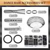 260 Pieces Dance Hair Accessories Kit Includes U Shaped Pins Bobby Pins Styling Tool for Ballet Bun and Competitions