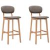 Day and Night - Day and Night Kitchen Stools 2 Units Gray Taupe Fabric