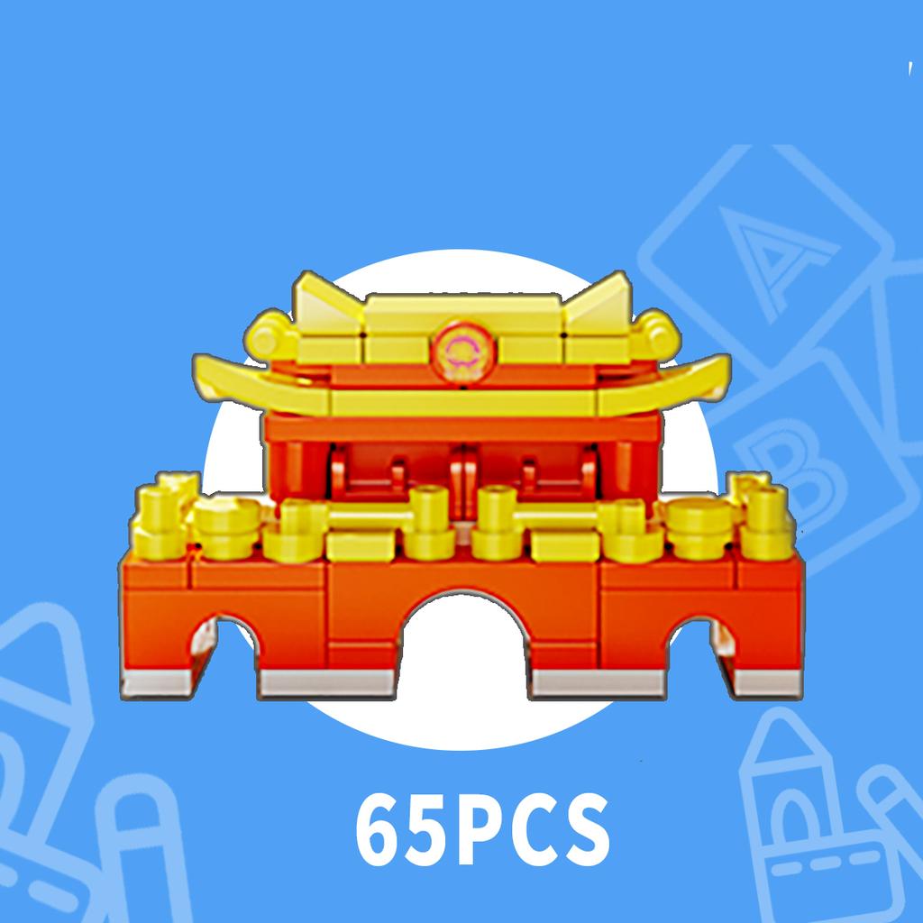 Famous China Refrigerator Magnet Building Block Sticker Toy Yellow Crane Tower Urban History Halloween Easter Christmas Child