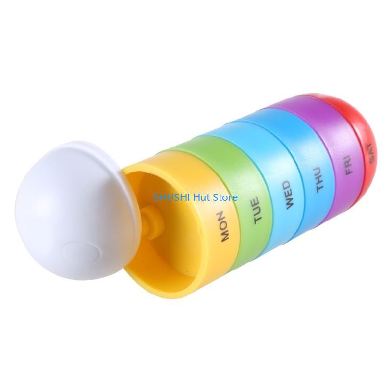 

Portable Rainbow Box with Sealing Lid Weekly BPA Travel 7 Day Large Capacity for Home Bedroom Dormitory D57B China Mainland