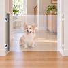 Retractable Pet Barrier Transparent Dog Gate with Hooks Extendable for Hallways