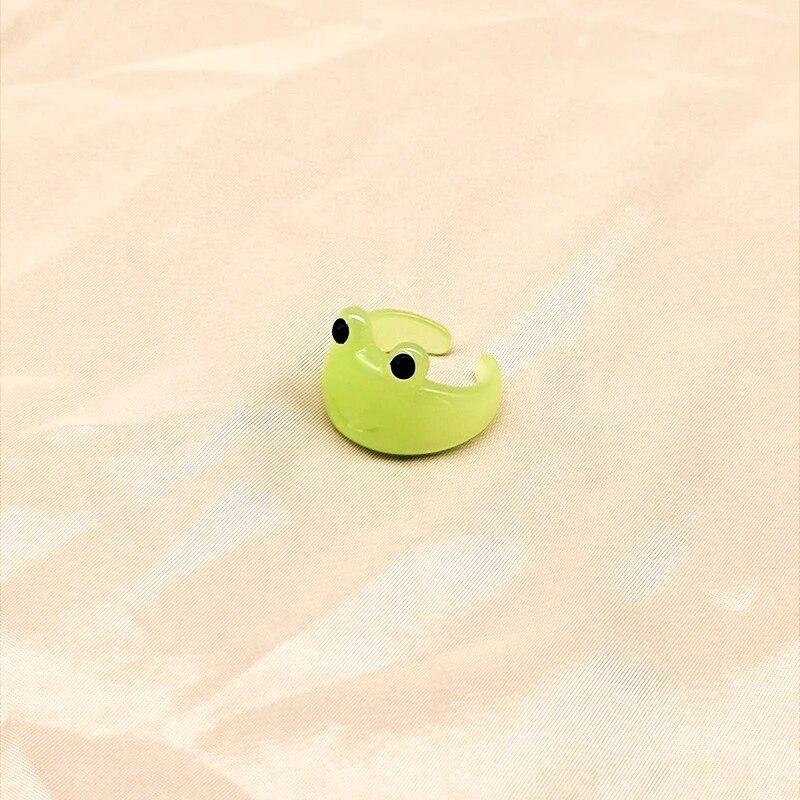 Cute Women Men Simple Design Rings Vintage Owl Frog Smiling Ring For Woman Girl Ancient Silver Color Retro Punk Jewelry Gift