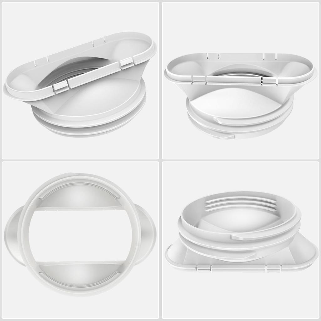 Portable Air Conditioner Exhaust Hose Adapter 130mm/150mm Universal Flat Mouth ConnectorNo Drilling for Home Bedroom