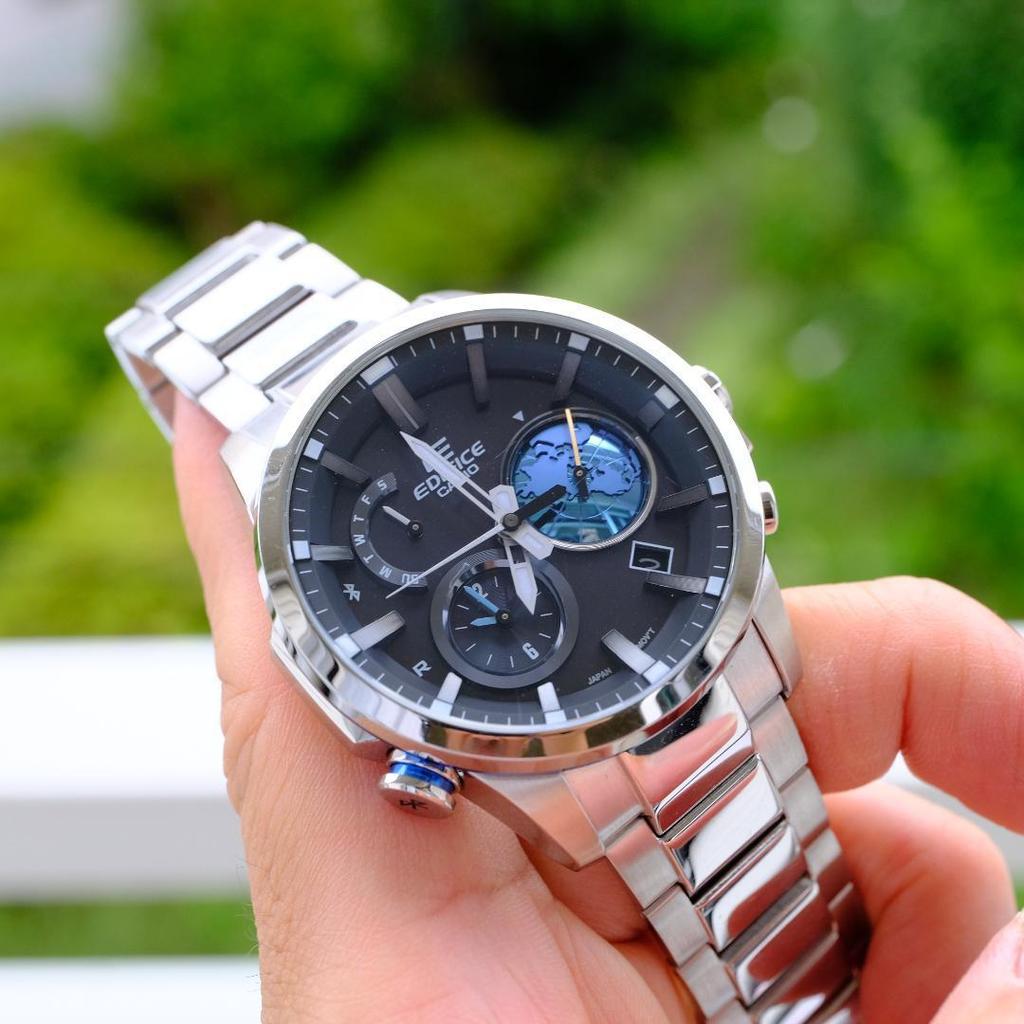 Used Operating CASIO EDIFICE EQB-600D Men's Watch Solar Beautiful Condition