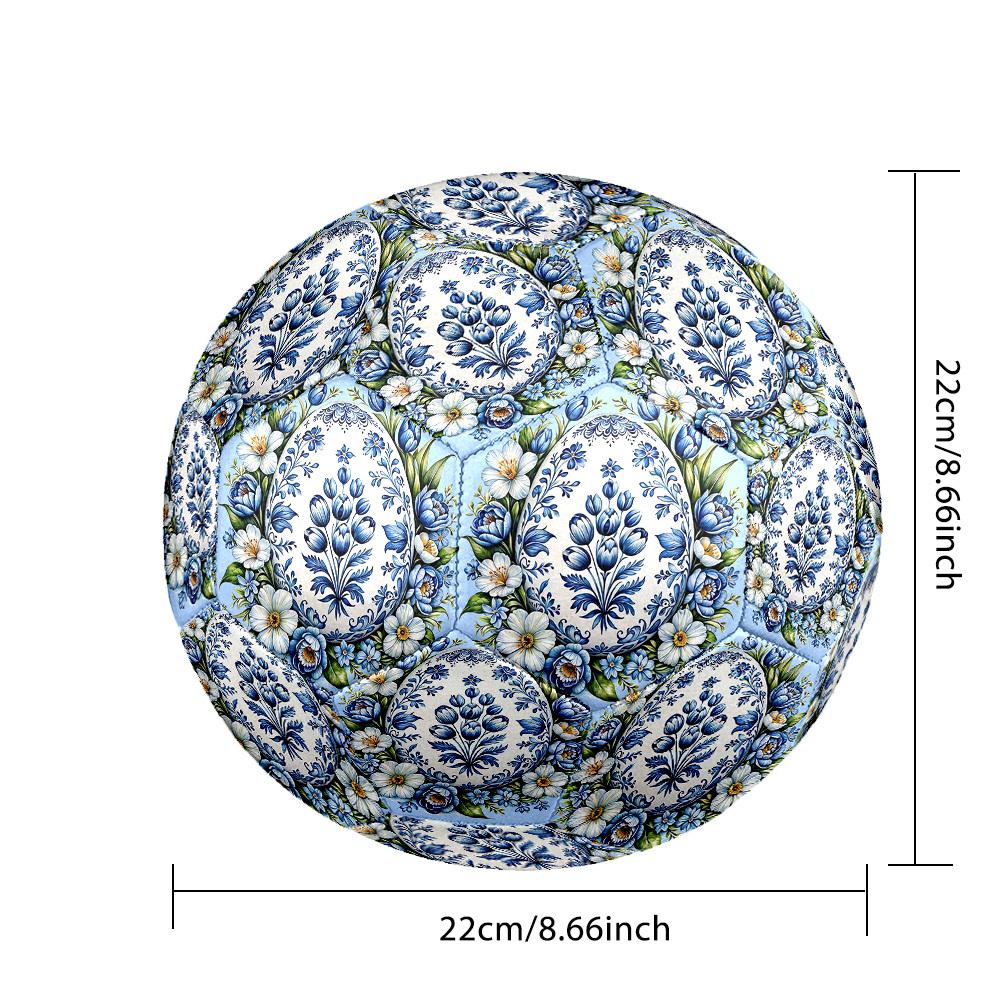 1pc Blue Tulip Egg Size 5 Soccer Ball Professional Match Training Football Indoor &Outdoor Sports Ball Lightweight Durable m6568