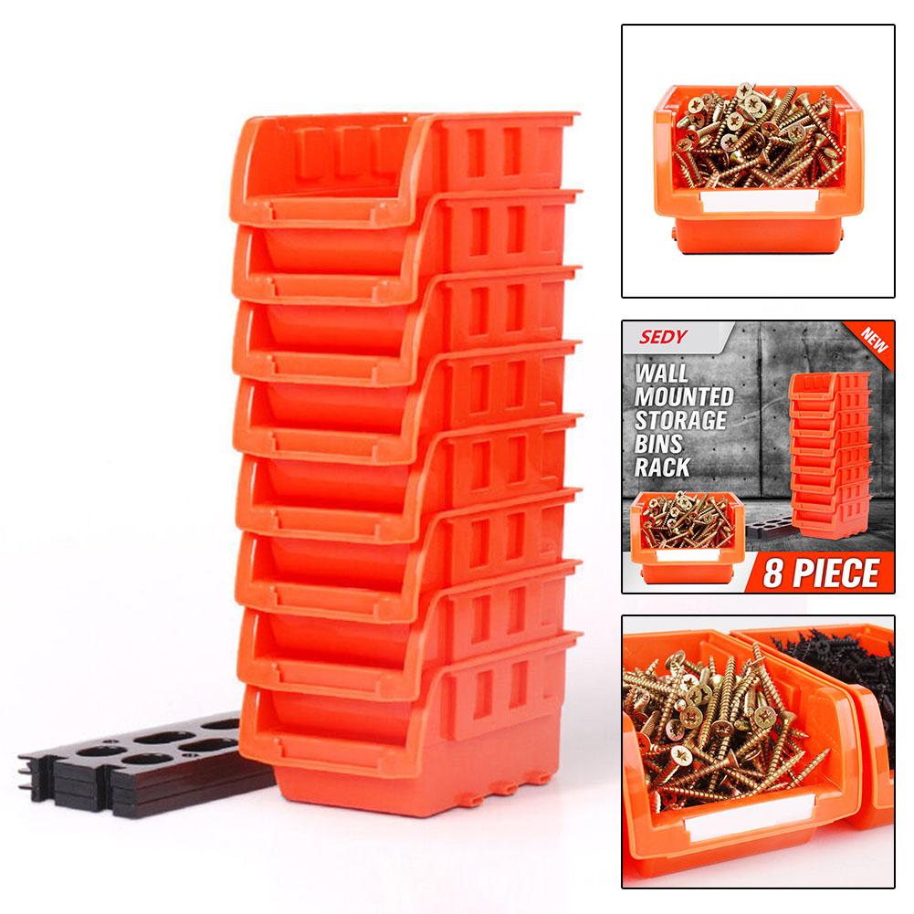 8-teiliges Backplate-Zubehör und stapelbarer, schachtelbarer Behälter