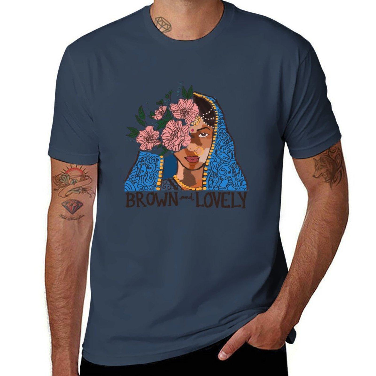 Brown And Lovely Desi Girl Tshirt Industrial Work Tee Shirt S
