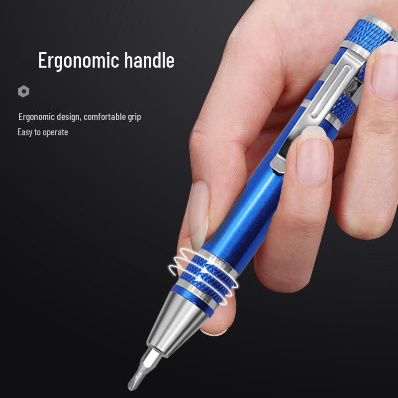 8-in-1 Portable Magnetic Screwdriver Pen with Multi-Specification Bit