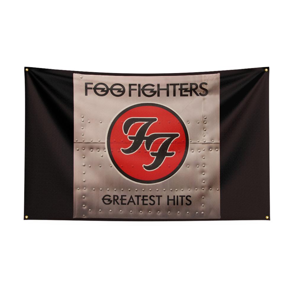 F-Foo F-Fighters Flag Rock Music Band Banner HD Printing Tapestry Exhibition, Music Band Fans, Garage Decor