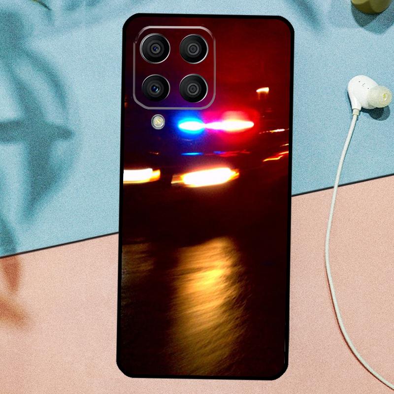 Police Cars Light At Night For Samsung Galaxy M21 M31 M11 M13 M33 M53 M16 M06 M12 M14 M15 M35 M55 M34 M54 M32 M52 Case