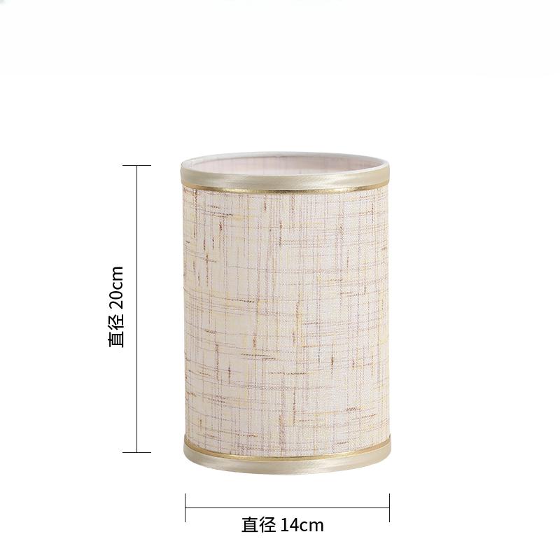 E27 Linen Fabric Metal Desk Lamp Cloth Lampshade 14/22/25cm Height Nordic Cloth Metal Lamp Shade Home Decoration