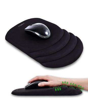 TAODICO Ergonomic Mouse Pad with Wrist Milk Silk Durable Silicone Polyurethane Massage Pain Relief Mouse Pad for Wireless Mouse and X Black Rest,