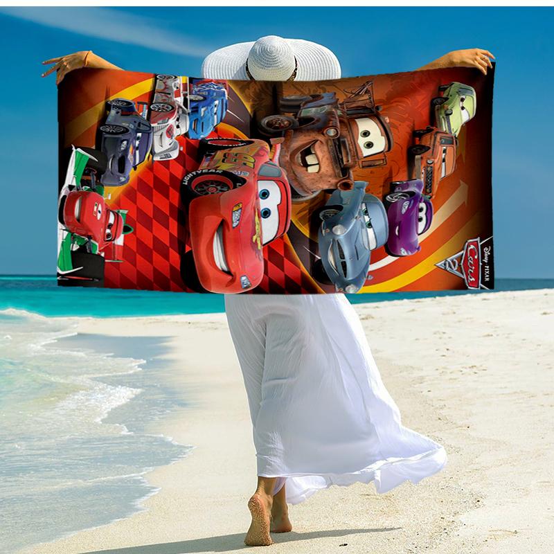 Ultra-Soft Beach Towel with Cars Theme,Ideal for Pool - Camping, Diving - Perfect Travel Essential, Vibrant Beach Towel.