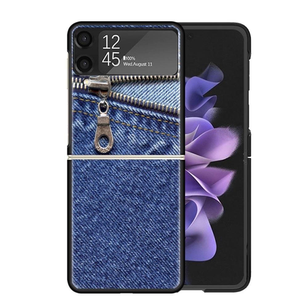

Джинсовые Ковбойские Денимовые Печатные Чехлы Для Samsung Galaxy Z Flip 4 5 6 7 3 Z Flip7 Flip6 Flip4 Flip5 Flip3 5G Жесткие Ударопрочные Fundas C Samsung Z Flip 6
