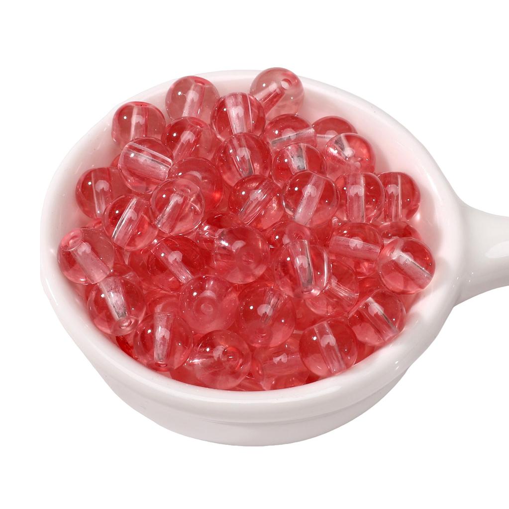 20-50Pcs High Transparency Glass Beads Loose Spacer Beads for Jewelry Making DIY Bracelet Necklace