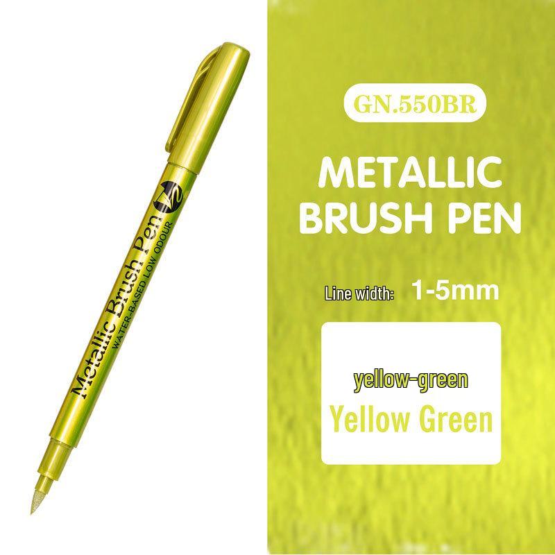 Guangna GN550 Gold & Silver Paint Pen for DIY Photo Albums & Black Cardstock Highlighting.