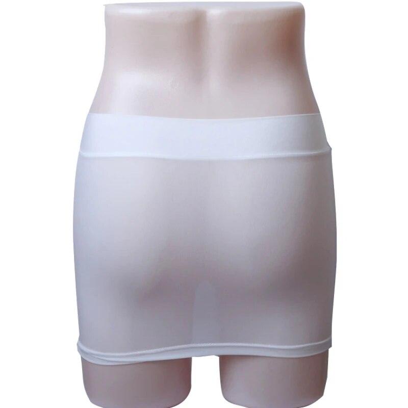 Women's Sexy Exotic Apparel Short Skirt Summer Solid Color Lightweight Skinny Elastic Passion Seduction Dress