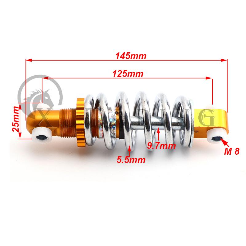 125mm Rear Shock Absorbers 450 LBS Fit For Electric Bicycle Scooter,E Bike spring shock absorber accessories