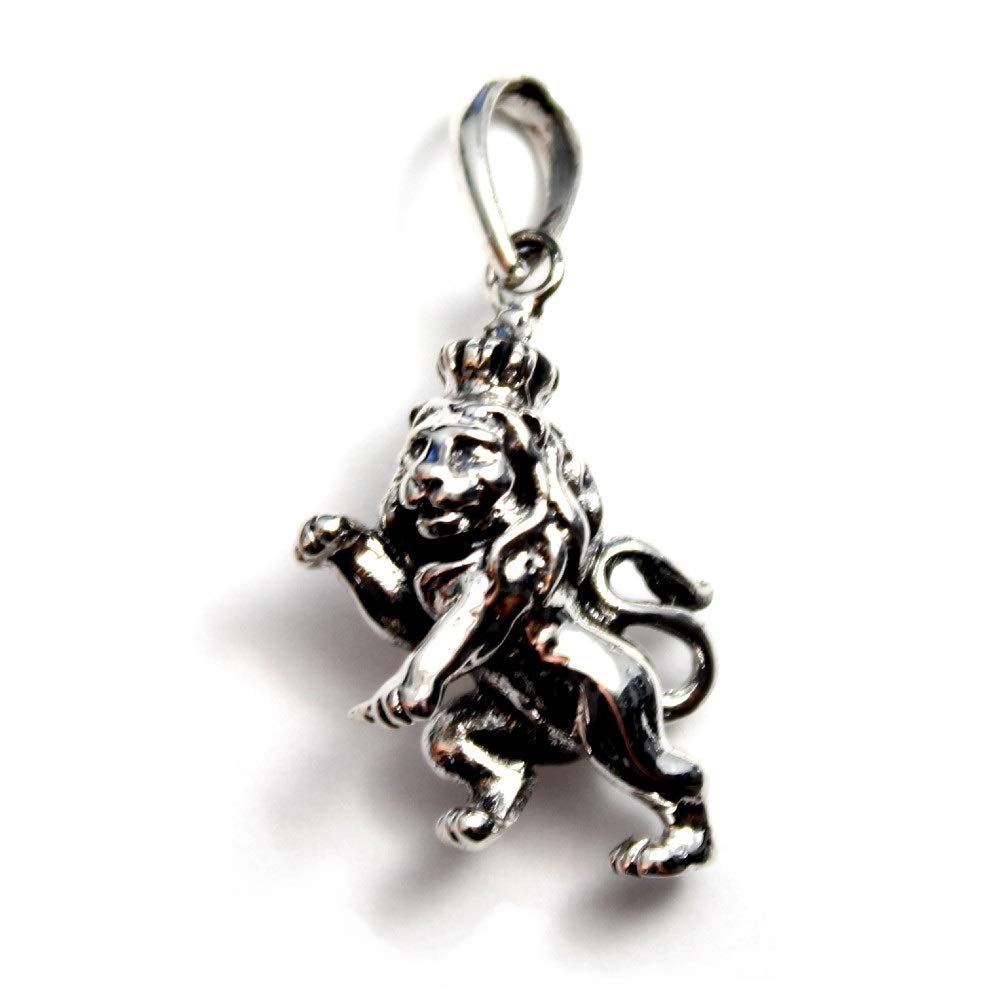 [goodvibrations] Good Vibrations Rasta Ethiopia Lion Pendant Top Sterling Silver 925